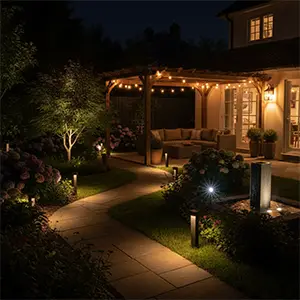 תאורת גינה וחצר הבית